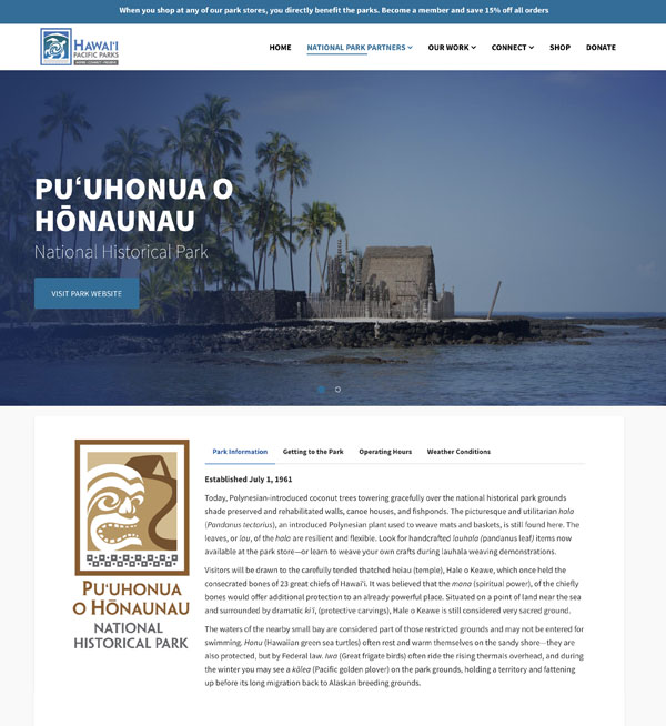 Puʻuhonua o Hōnaunau NHP Partner Page